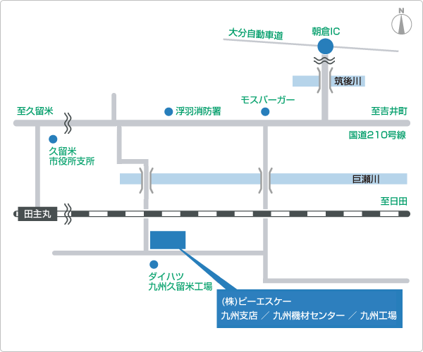 地図「九州工場」