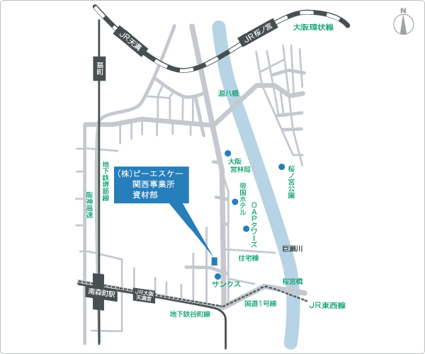 地図「関西事業所」